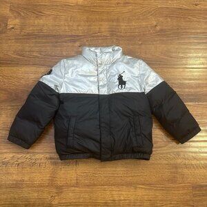 Polo Ralph Lauren boys metallic ski bear puffer jacket